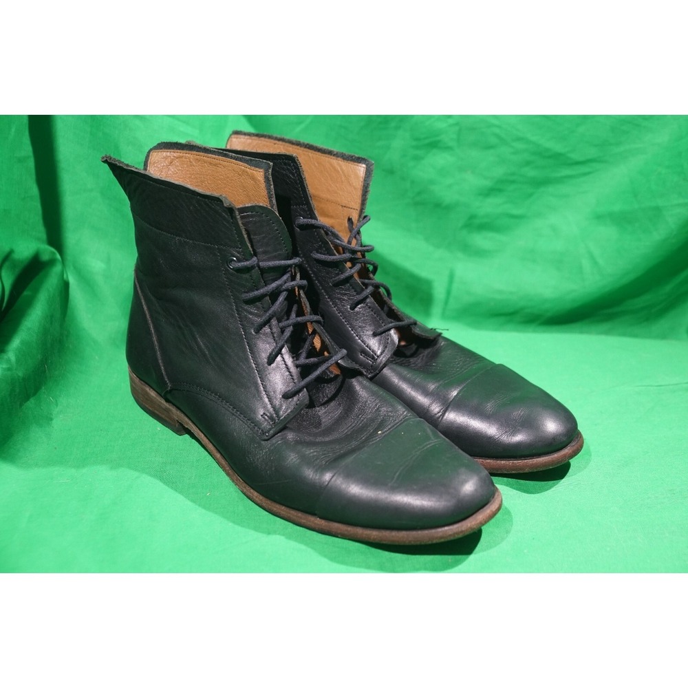 Sutro San Francisco Cap Toe Black Mens Leather Boots US 9.5